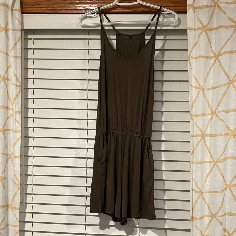 Brown Sleeveless Romper